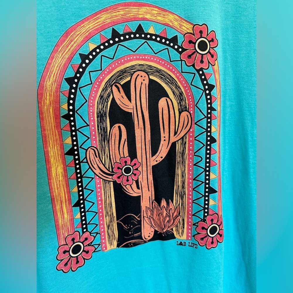 Lucky & Blessed Cactus Shirt- Large